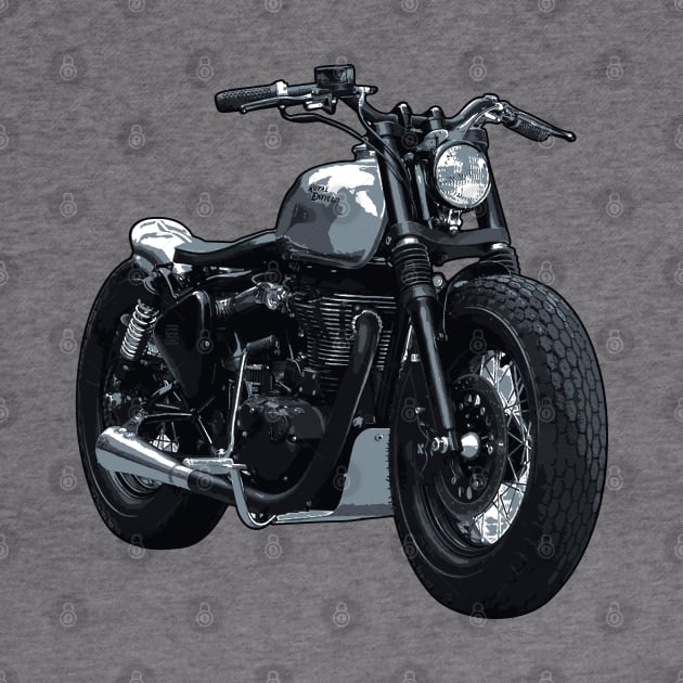 Classic 500 Bike Custom Bobber Illustration by KAM Std